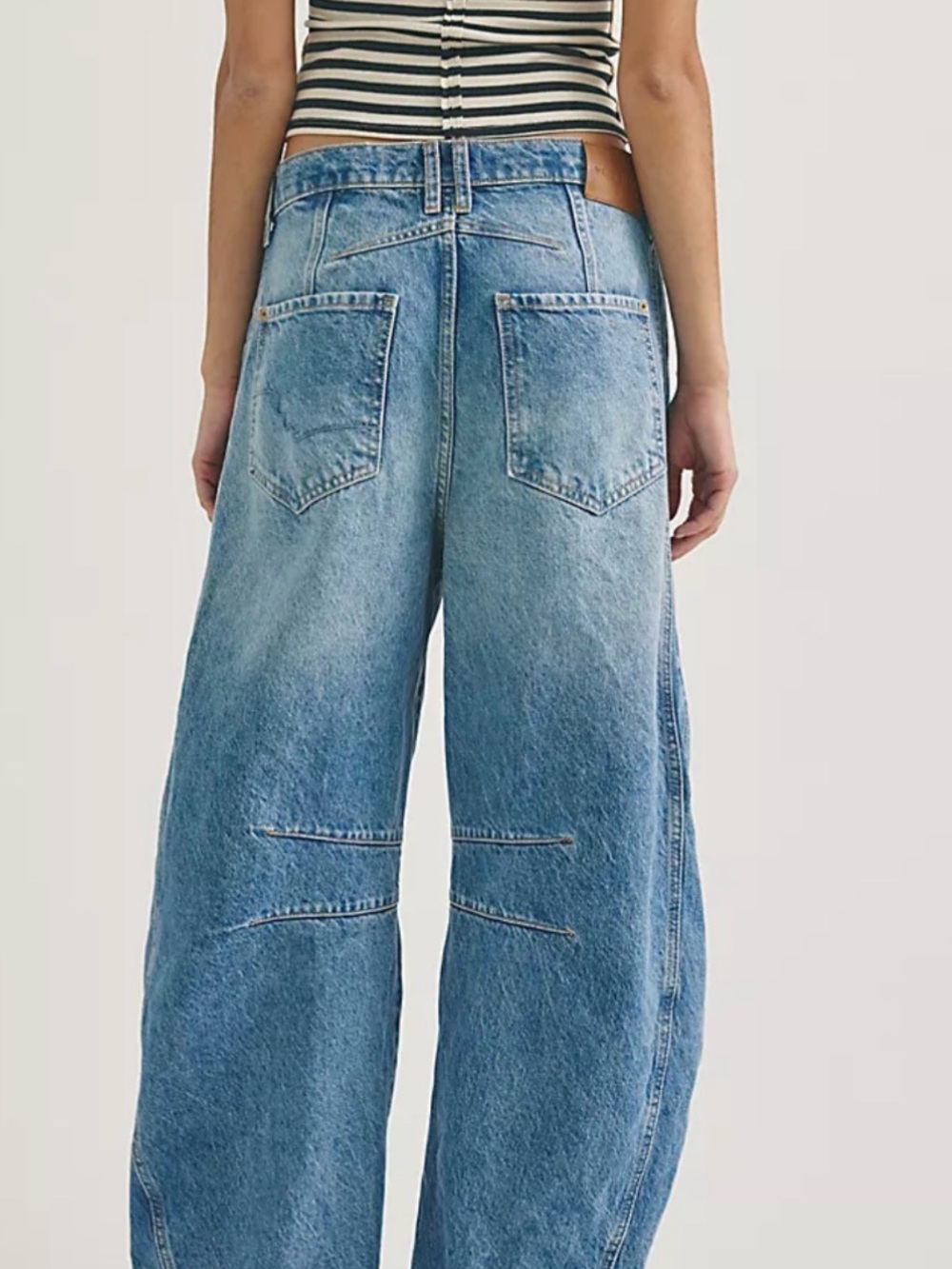 Free People Light Blue Wide-Leg Denim Jeans - Picture 4 of 4